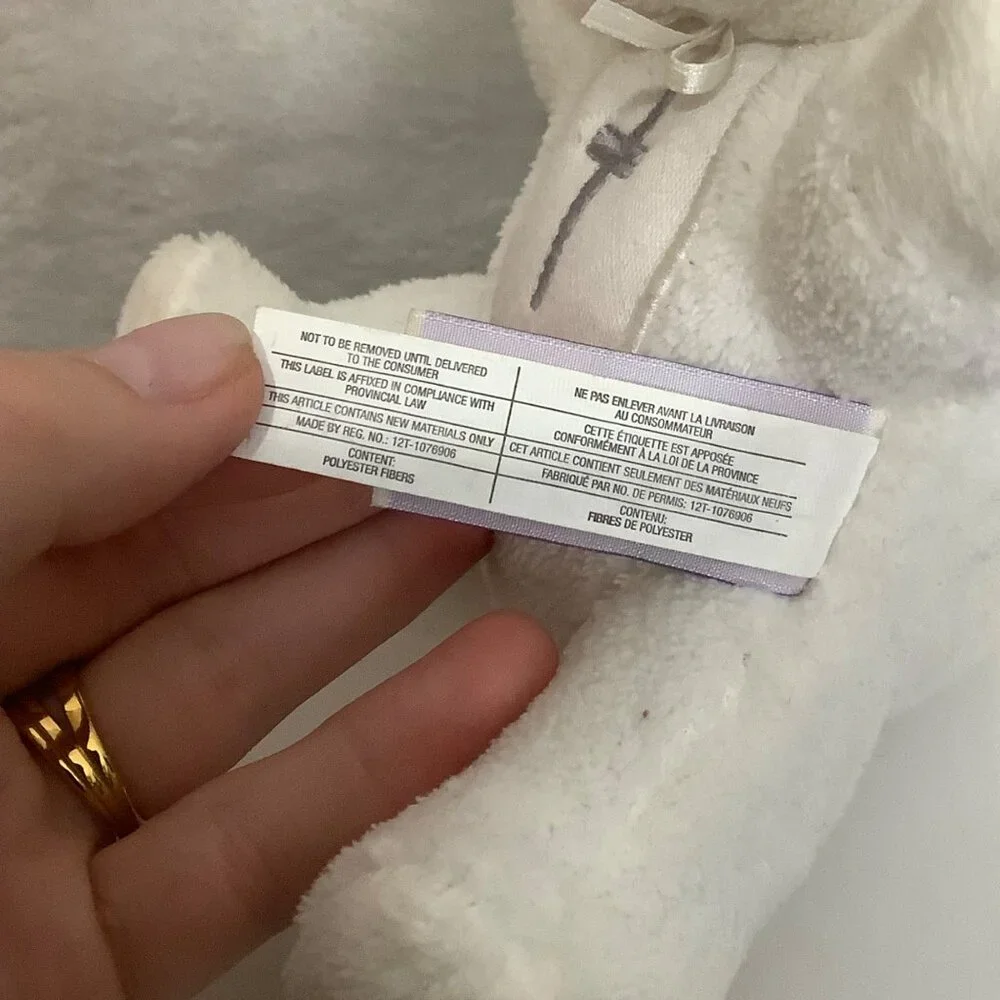 Mary Meyer Baby Lamb Plush Toy Cross‎ Embroidery White 8